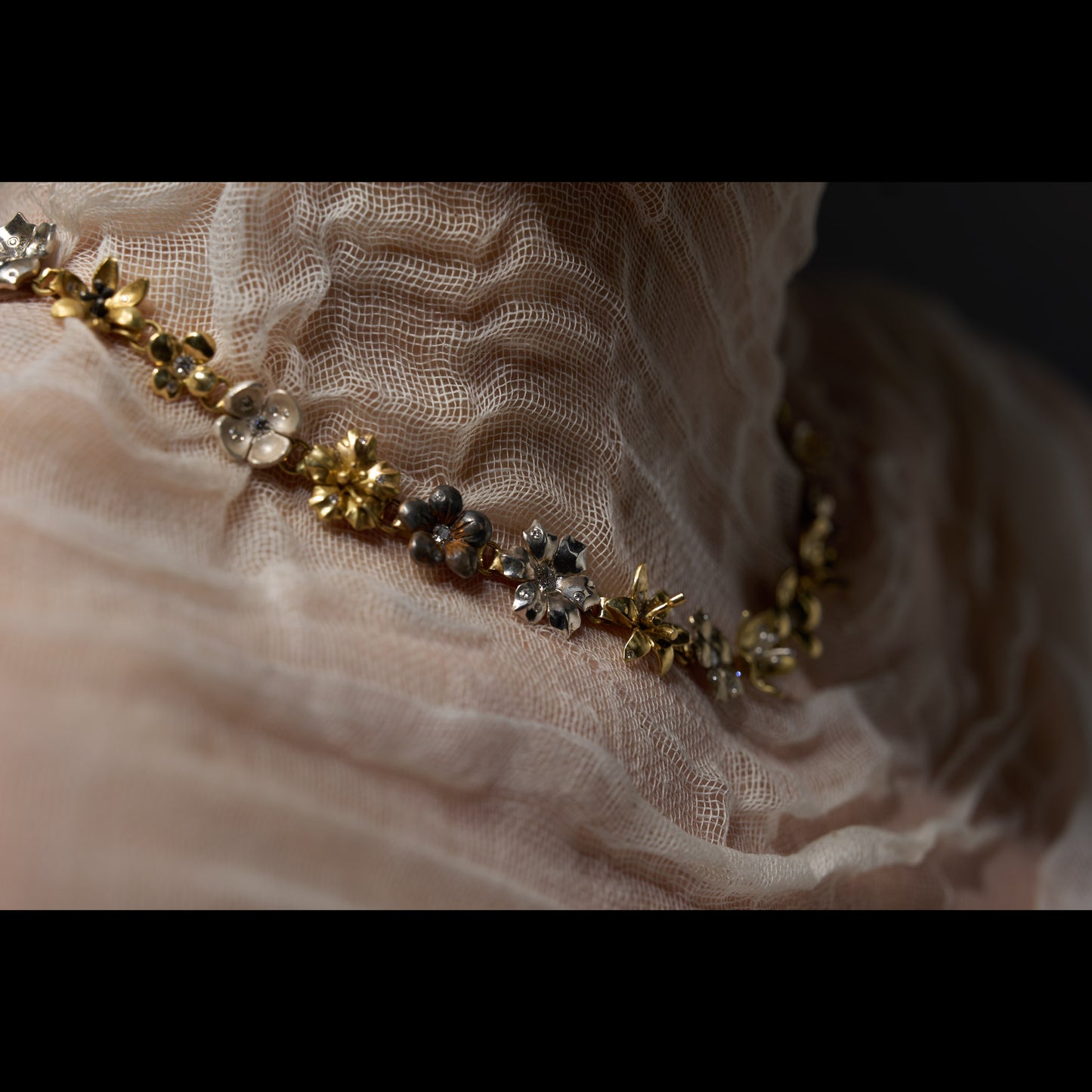 Flower Necklace #1 - Triptych