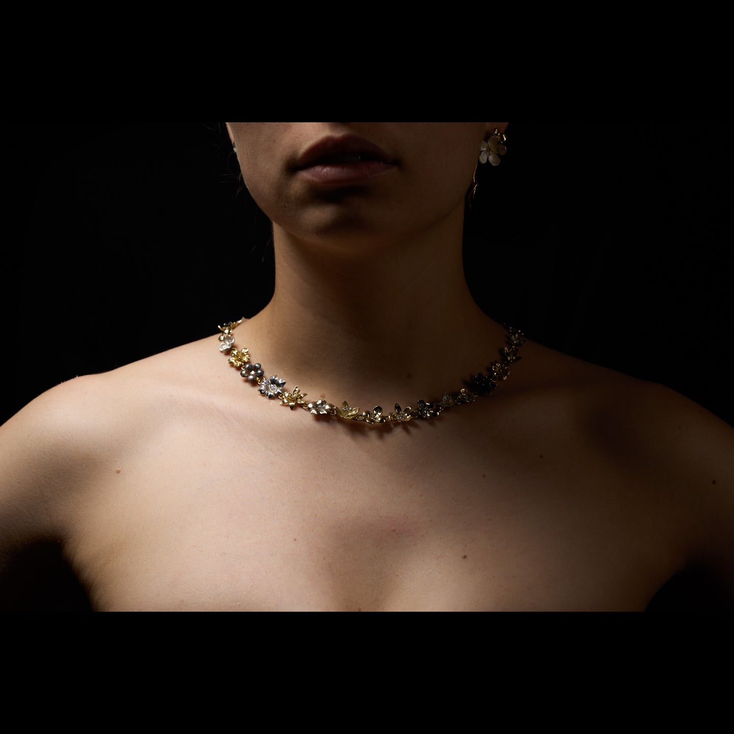 Flower Necklace #1 - Triptych