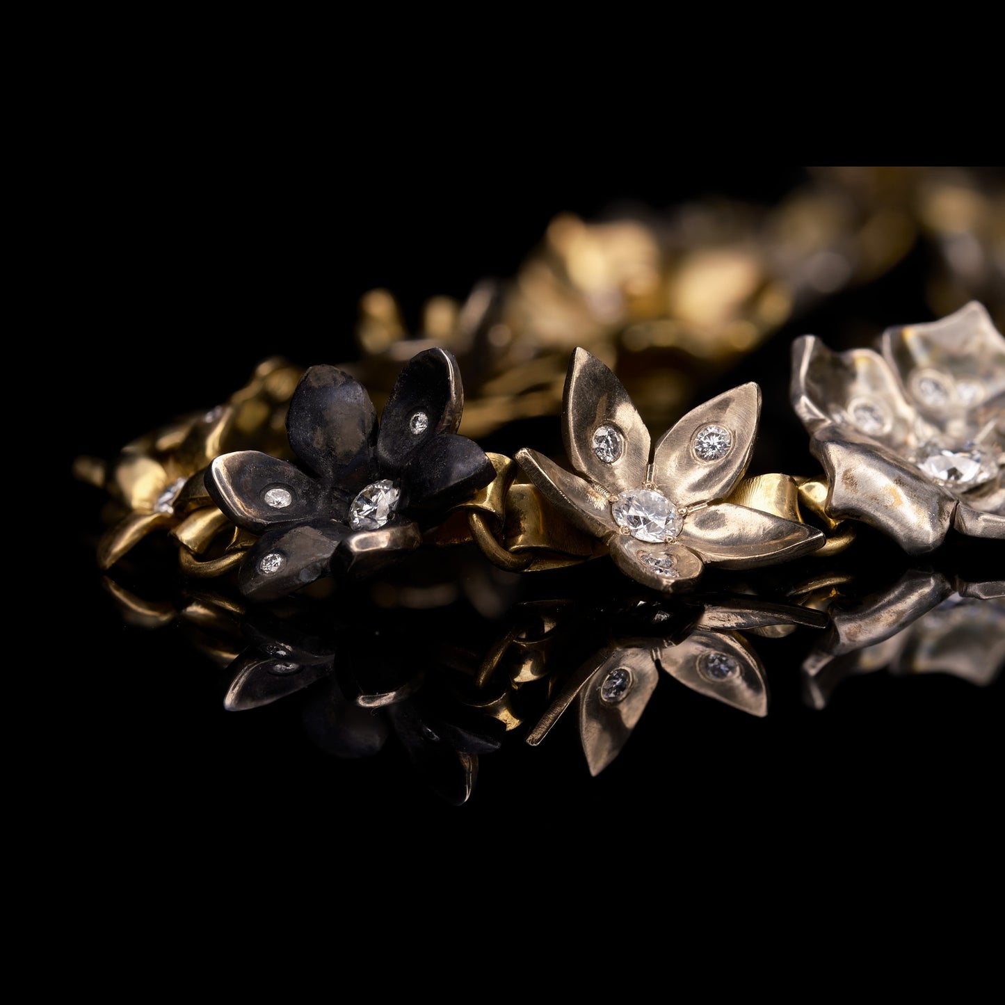Flower Necklace #1 - Triptych