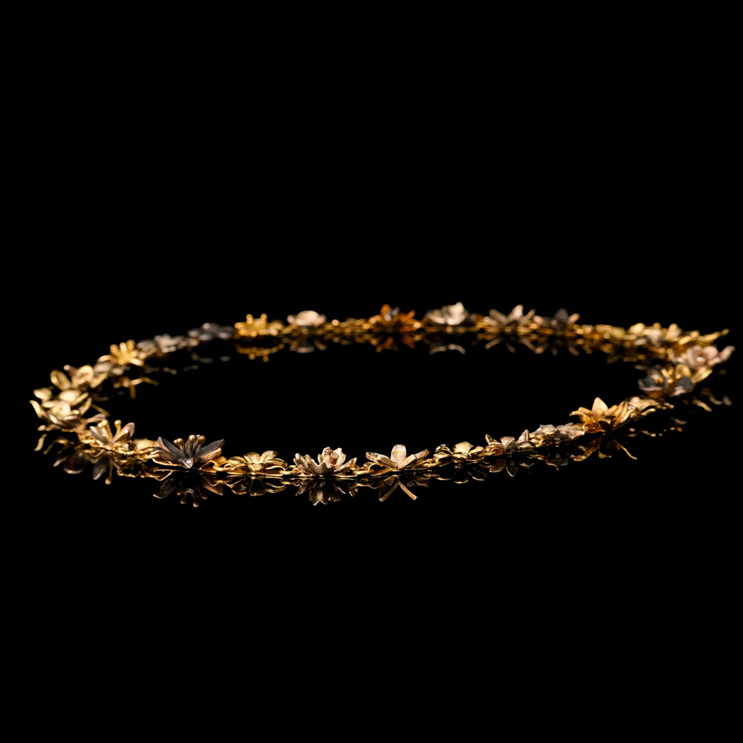 Flower Necklace #1 - Triptych