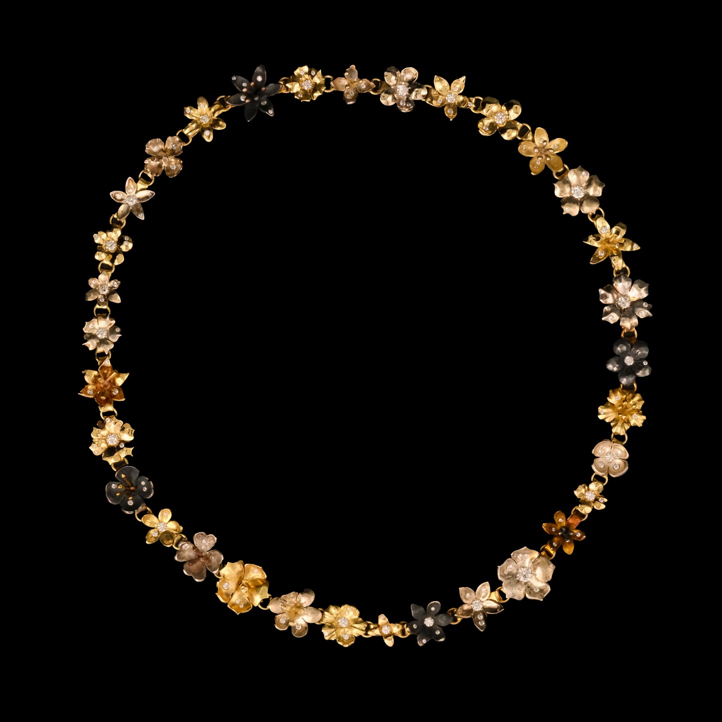 Flower Necklace #1 - Triptych