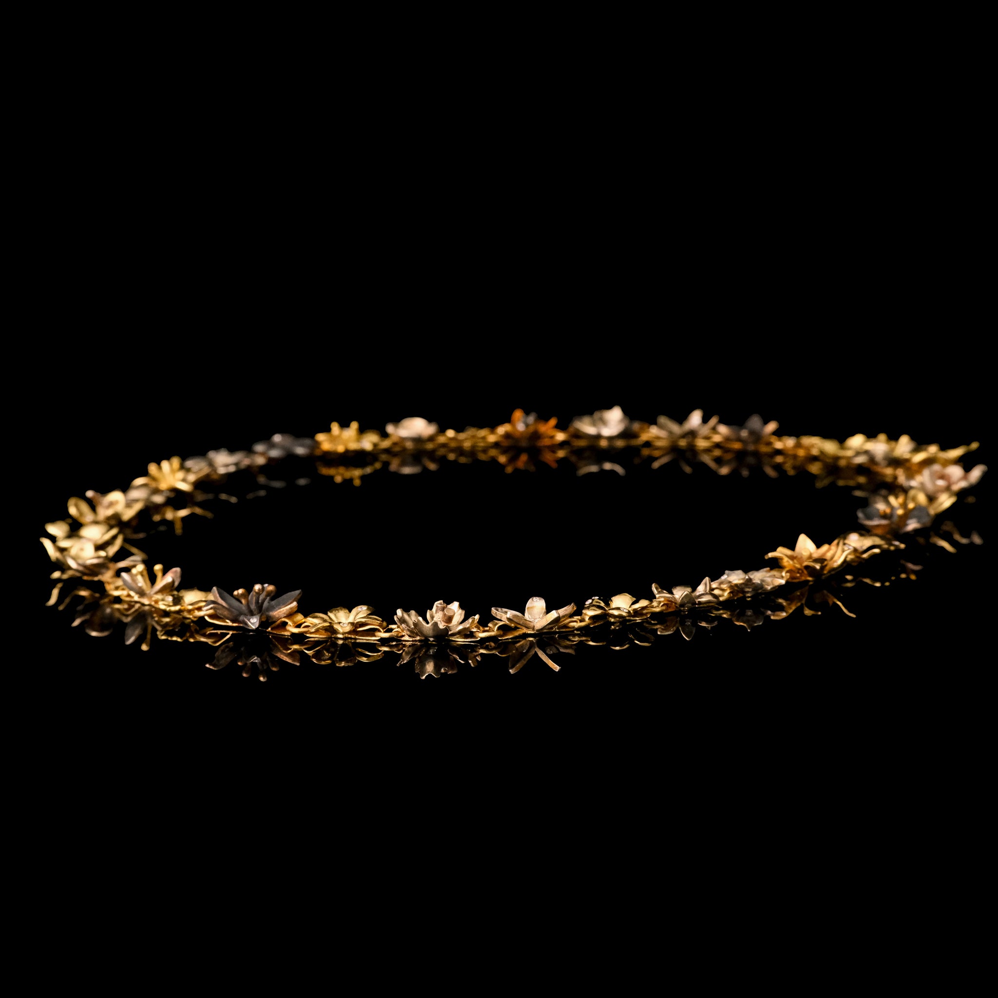 Flower Necklace #1 - Triptych